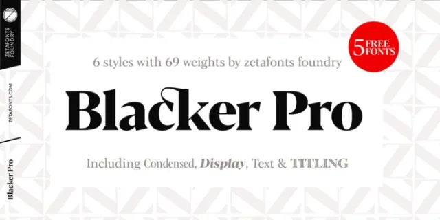 Blacker Pro Font Family