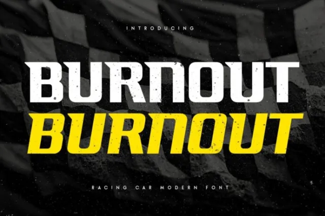 Burnout Racing Font