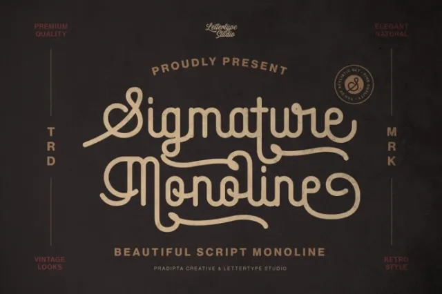 Sigmature Monoline Font